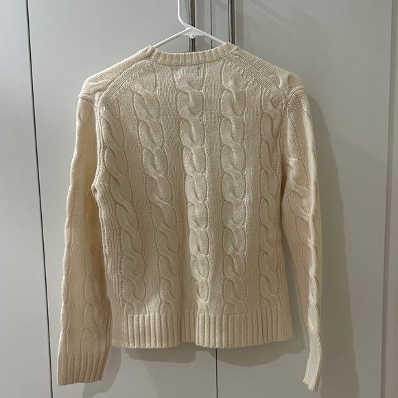 NWT Polo by Ralph Lauren Ivory Cable Knit Sweater - Picture 4 of 6